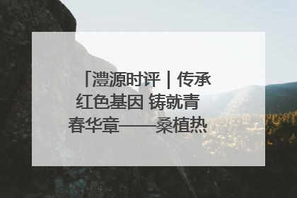 澧源时评｜传承红色基因 铸就青春华章——桑植热土上的青春长征