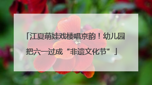 江夏萌娃戏楼唱京韵！幼儿园把六一过成“非遗文化节”