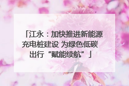 江永：加快推进新能源充电桩建设 为绿色低碳出行“赋能续航”