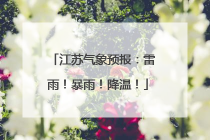 江苏气象预报：雷雨！暴雨！降温！