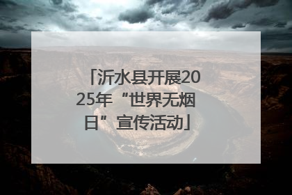 沂水县开展2025年“世界无烟日”宣传活动