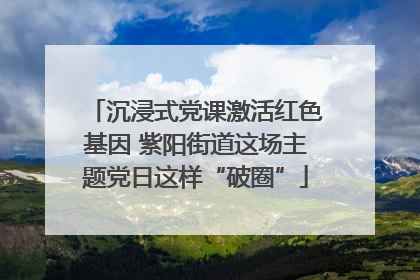 沉浸式党课激活红色基因 紫阳街道这场主题党日这样“破圈”