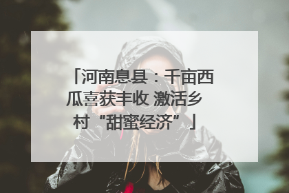 河南息县：千亩西瓜喜获丰收 激活乡村“甜蜜经济”