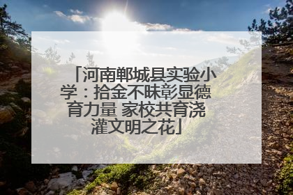 河南郸城县实验小学：拾金不昧彰显德育力量 家校共育浇灌文明之花