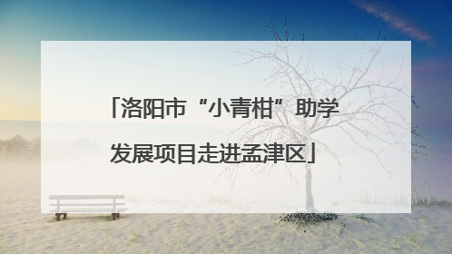 洛阳市“小青柑”助学发展项目走进孟津区