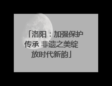 洛阳：加强保护传承 非遗之美绽放时代新韵