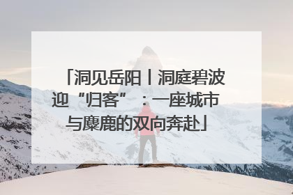 洞见岳阳丨洞庭碧波迎“归客”：一座城市与麋鹿的双向奔赴
