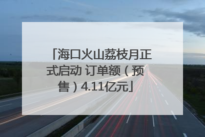 海口火山荔枝月正式启动 订单额（预售）4.11亿元