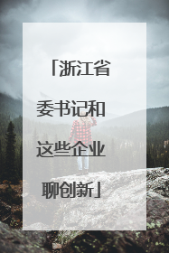 浙江省委书记和这些企业聊创新