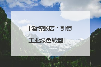 淄博张店：引领工业绿色转型
