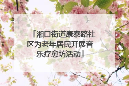 湘口街道康泰路社区为老年居民开展音乐疗愈坊活动