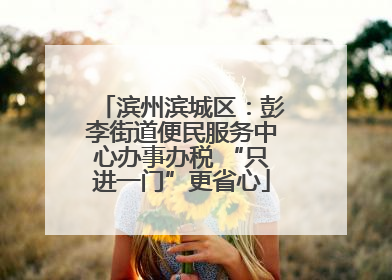滨州滨城区：彭李街道便民服务中心办事办税 “只进一门”更省心