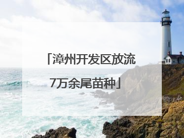 漳州开发区放流7万余尾苗种