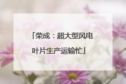 荣成：超大型风电叶片生产运输忙