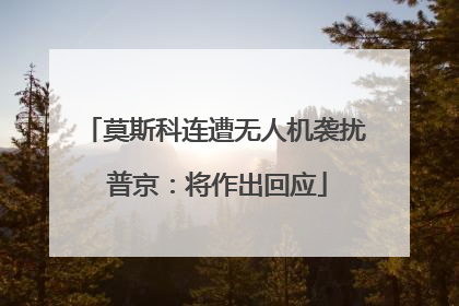 莫斯科连遭无人机袭扰 普京：将作出回应