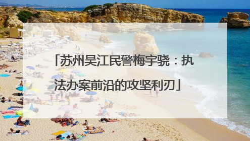苏州吴江民警梅宇骁：执法办案前沿的攻坚利刃