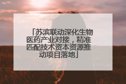 苏滨联动深化生物医药产业对接，精准匹配技术资本资源推动项目落地