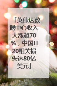 英伟达数据中心收入大涨超70%，中国H20相关损失达80亿美元
