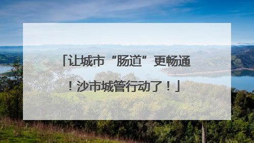 让城市“肠道”更畅通！沙市城管行动了！
