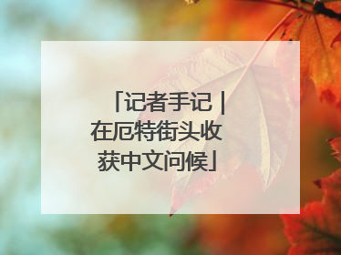记者手记｜在厄特街头收获中文问候