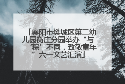 襄阳市樊城区第二幼儿园衡庄分园举办“与‘粽’不同，致敬童年”六一文艺汇演