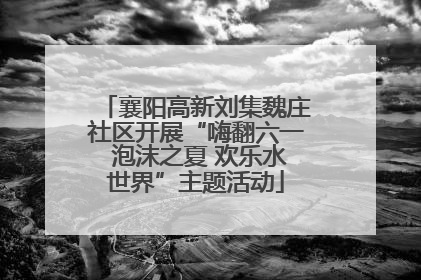 襄阳高新刘集魏庄社区开展“嗨翻六一 泡沫之夏 欢乐水世界”主题活动