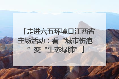 走进六五环境日江西省主场活动：看“城市伤疤”变“生态绿肺”