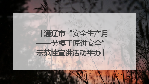 通辽市“安全生产月——劳模工匠讲安全”示范性宣讲活动举办
