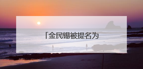 金民锡被提名为韩国国务总理