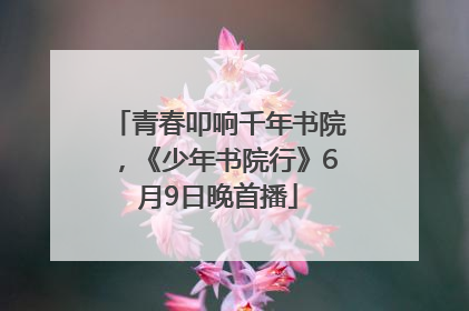 青春叩响千年书院，《少年书院行》6月9日晚首播