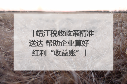 靖江税收政策精准送达 帮助企业算好红利“收益账”
