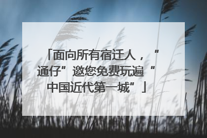 面向所有宿迁人，“通仔”邀您免费玩遍“中国近代第一城”
