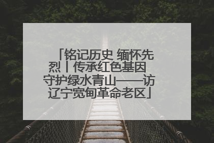铭记历史 缅怀先烈丨传承红色基因 守护绿水青山——访辽宁宽甸革命老区