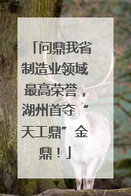 问鼎我省制造业领域最高荣誉，湖州首夺“天工鼎”金鼎！