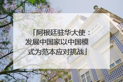 阿根廷驻华大使：发展中国家以中国模式为范本应对挑战