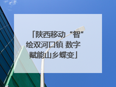 陕西移动“智”绘双河口镇 数字赋能山乡蝶变
