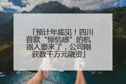 预计年底见！四川首款“懂情感”的机器人要来了，公司刚获数千万元融资
