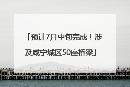 预计7月中旬完成！涉及咸宁城区50座桥梁