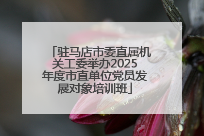 驻马店市委直属机关工委举办2025年度市直单位党员发展对象培训班