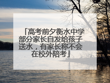高考前夕衡水中学部分家长自发给孩子送水，有家长称不会在校外陪考