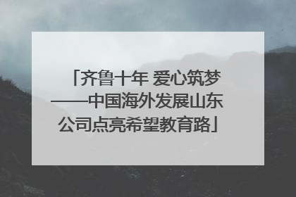 齐鲁十年 爱心筑梦——中国海外发展山东公司点亮希望教育路