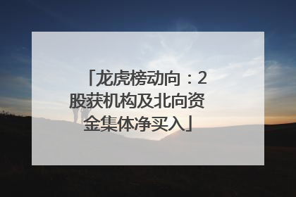龙虎榜动向：2股获机构及北向资金集体净买入