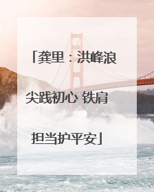 龚里：洪峰浪尖践初心 铁肩担当护平安