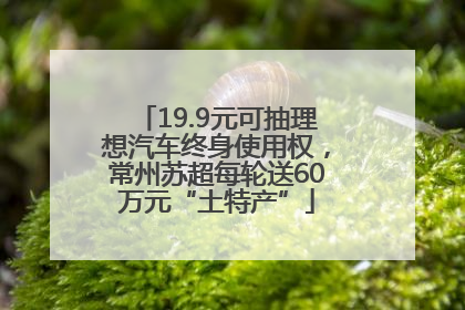 19.9元可抽理想汽车终身使用权，常州苏超每轮送60万元“土特产”