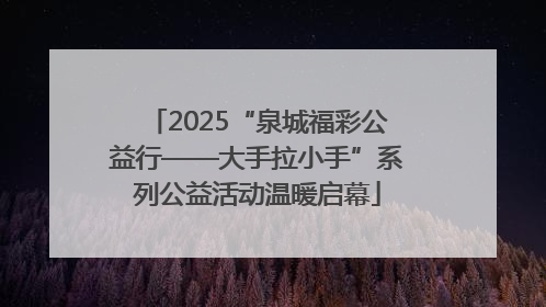 2025“泉城福彩公益行——大手拉小手”系列公益活动温暖启幕