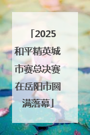 2025和平精英城市赛总决赛在岳阳市圆满落幕