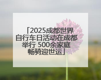 2025成都世界自行车日活动在成都举行 500余家庭畅骑迎世运