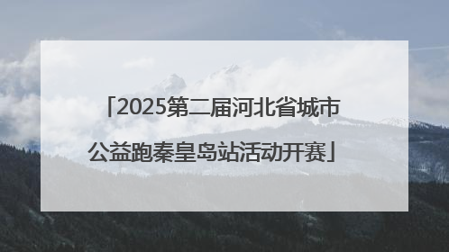 2025第二届河北省城市公益跑秦皇岛站活动开赛