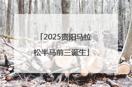 2025贵阳马拉松半马前三诞生
