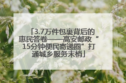 3.7万件包裹背后的惠民答卷——高安邮政“15分钟便民寄递圈”打通城乡服务末梢